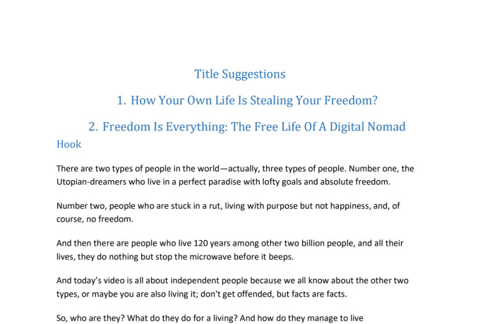 do video script writing or be your youtube script writer